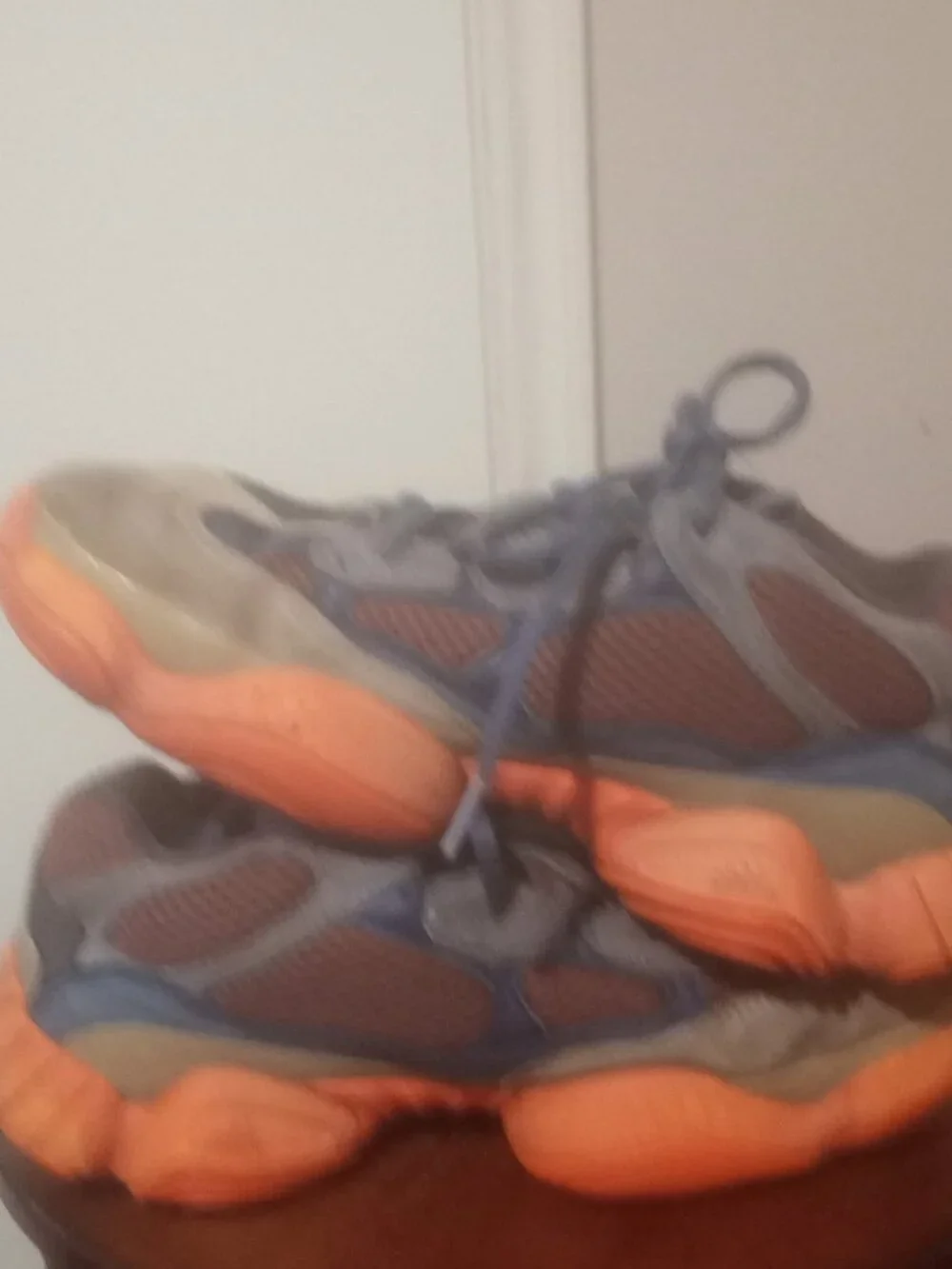 Adidas Yeezy 500 Enflame GZ5541 Mens Size 9 Orange Blue Brown Low Top Sneakers